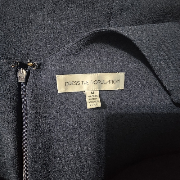 Dress the Population “Iris” Crepe Maxi Gown – Navy Blue, Size M - Picture 4 of 8